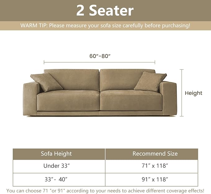 MYSKY HOME Couch Cover for Dogs, Sectional Couch Cover, Beige Lines Sofa Covers for Sectional Sofa L Shape Chenille Couch Protector for Dogs Pets Couch Covers Washable Soft Throw, 71" X118"