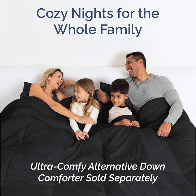 100% Rayon Derived From Bamboo - Bamboo Sheets Cal King Size - Cooling Sheets for Cal King - Soft, Breathable Hotel Luxury Bedding - 1 Flat & 1 Fitted & 2 Pillowcases w/ 16 Inch Deep Pockets - Black