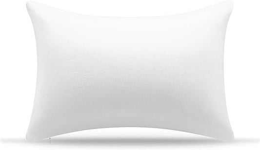 AM AEROMAX 12 × 20 Throw Pillow Memory Foam Pillow Insert - Rectangular Lumbar Support Pillow for Decorative Cushion Bed Couch Sofa - Non-Deforming Over Time
