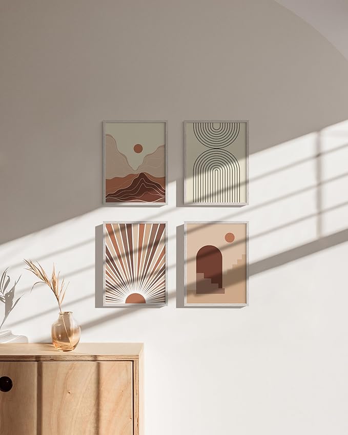 HAUS AND HUES White Oak Wood 9x12 Picture Frames - Bulk Set of 15, Natural Frames for Posters and Wall Art