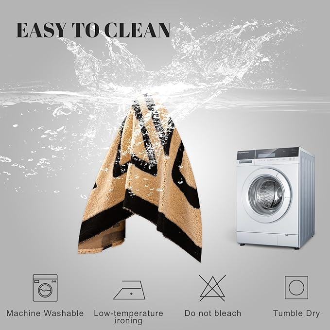 HANDONTIME Boho Sofa Covers for Dogs Black and White Couch Sofa Covers for 3 Cushion Couches Sofa Beige Shu Velveteen Couch Covers for Sectional l Shaped Short Plush Furniture Covers 71" X134"