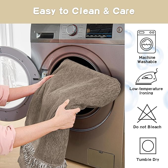 MYSKY HOME Couch Cover for Sofa Couch Covers for Pets, Non Slip Dogs Furniture Protector with Tassels for Living Room Non Slip Washable Furniture Protector Cover for Pet, Cat, 91"x118", Sand