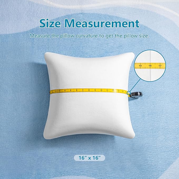 AM AEROMAX 16x16 Throw Pillow Memory Foam Pillow Insert Sham Square for Decorative Cushion Bed Couch Sofa Without Deform After Longtime Use