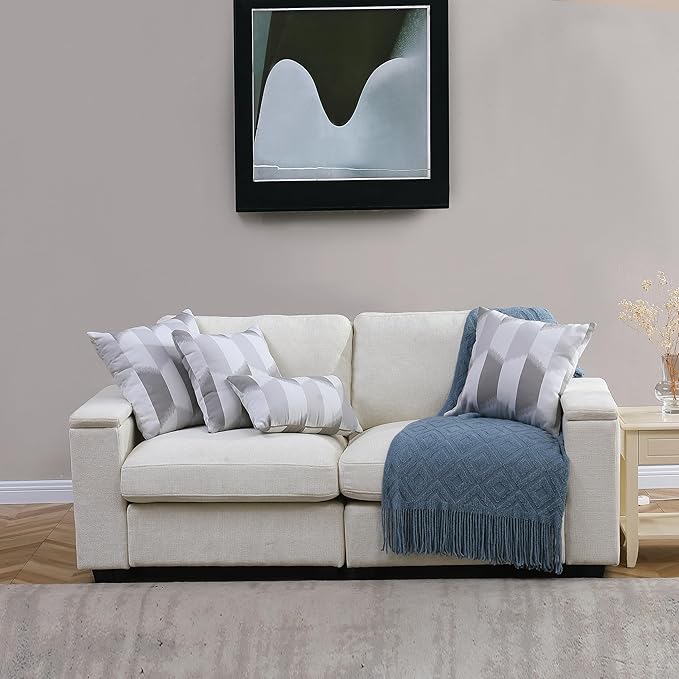 BlvdEi8ht Boracay Decorative Throw Pillow – Down Alternative Cushion Insert, Soft Luxury Sofa & Bed Accent Pillow for Living Room, Couch & Home Décor – CAL117 Compliant (20"x 20")