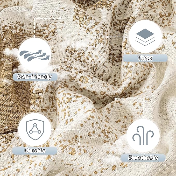 MYSKY HOME Couch Cover for Sectional Sofa Set,Boho Furniture Protector, Sofa Cover Washable for Pets, Couch Covers for 3 Seat Sofa, Chenille Multi-Use Throw Blanket, 71" X134"