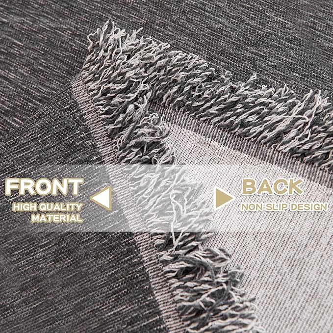 MYSKY HOME Couch Cover Sofa Covers Couch Covers for 3 Cushion Couch Sofa Pet Friendly, L Shaped Sectional Couch Cover Non Slip Dogs Furniture Protector for Kids, Dogs, 91"x134", Dark Grey