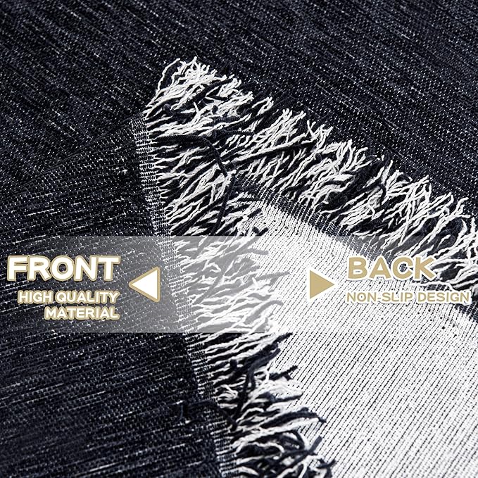 MYSKY HOME Couch Cover for Dogs, Washable Couch Covers for 3 Cushion Couch Sofa, Super Soft Chenille Sofa Slipcover, Non Slip, Furniture Protector, 71"x150", Navy Blue